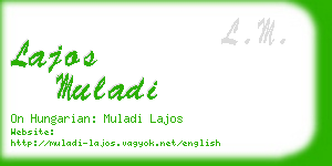 lajos muladi business card